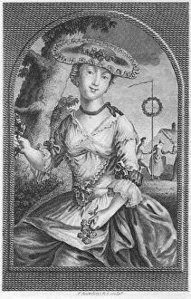 Young woman, c1740-1810.Artist: Francesco Bartolozzi