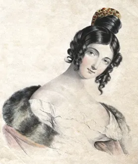 Brown Eyes Prints: Young woman, c19th century