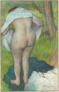 Edgar Gallery: Young Woman Dressing Herself, 1885. Creator: Edgar Degas