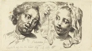 Young Woman Flirting with a Man, 1765. Creator: Johann Eleazar Schenau