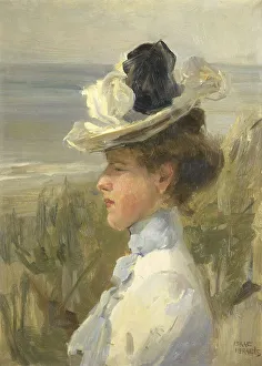 Young Woman, Gazing at the Sea, c.1895-c.1900. Creator: Isaac Lazerus Israels