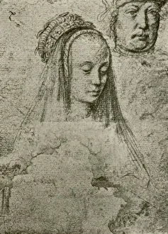 Gerard David Gallery: Young woman with headdress, 1497-1498, (1908). Creator: Gerard David