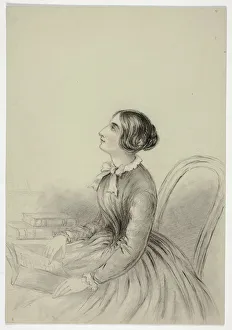 Inspiration Prints: Young Woman Inspired While Reading, n. d. Creator: Elizabeth Murray
