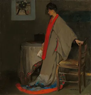 Japonisme Prints: Young Woman in Kimono, c. 1901. Creator: Alfred Henry Maurer
