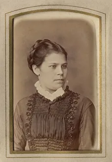Smocking Prints: Young woman, late 19th cent - early 20th cent. Creator: Unknown