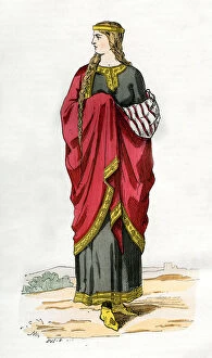 Carlovingian Gallery: Young woman of the late Carolingian dynasty, c990 (1882-1884)