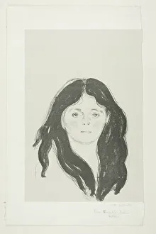 Latin Quarter Prints: Young Woman from the Latin Quarter, 1897. Creator: Edvard Munch