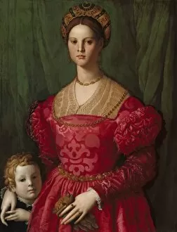 Bronzino Agnolo Collection: A Young Woman and Her Little Boy, c. 1540. Creator: Agnolo Bronzino
