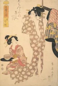 Casual Prints: Young Woman Making Her Toilet, early-mid 19th century Creator: Kikugawa Eizan