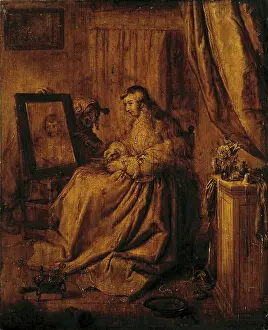 Mirror Prints: Young Woman in front of a Mirror (Allegory of the Vanity)