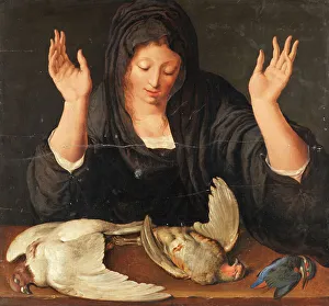 Partridge Prints: A young woman mourning a dead dove