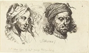 Young Woman, Old Woman, and Man with Long Hair, 1765. Creator: Johann Eleazar Schenau