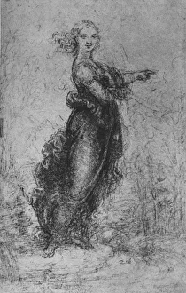 A Young Woman Pointing, c1480 (1945). Artist: Leonardo da Vinci