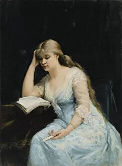 Bashkirtseff Collection: Young Woman Reading. Artist: Bashkirtseva, Maria Konstantinovna (1860-1884)