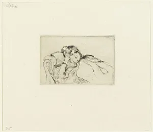 Chaise Longue Prints: Young Woman at Rest, 1889. Creator: Berthe Morisot