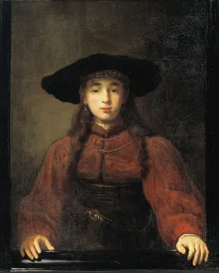 Picture Frame Prints: A Young Woman Resting her Hands on the Picture Frame