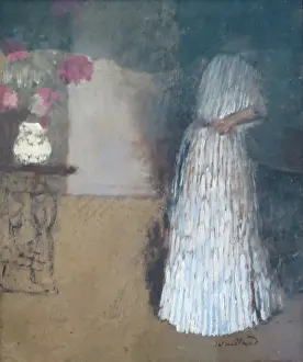 Edouard Prints: Young Woman in a Room, 1892. Creator: Edouard Vuillard