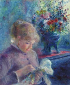 Fair Prints: Young Woman Sewing, 1879. Creator: Pierre-Auguste Renoir
