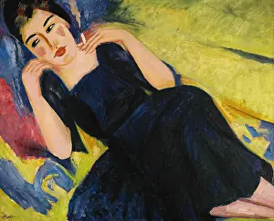 Tobacco Prints: Young woman smoking, 1921