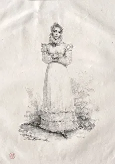 Young Woman Standing. Creator: Horace Vernet (French, 1789-1863)
