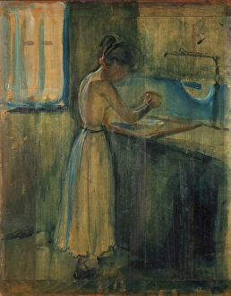 Intimacy Prints: Young Woman Washing herself, 1896. Creator: Edvard Munch