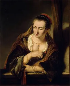 1640s Prints: Young Woman at a Window, 1649. Creator: Ferdinand Bol