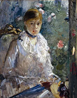 Berthe 1841 1895 Gallery: Young Woman at a Window or The Summer