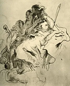 Two Young Women, mid 18th century, (1928). Artist: Giovanni Battista Tiepolo