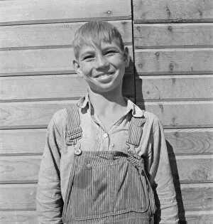 One of the younger Cleaver boys on new farm in Malheur County, Oregon, 1939. Creator: Dorothea Lange