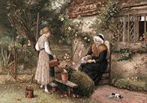 Sentimental Gallery: Youth and Age, 1866. Artist: Myles Birket Foster