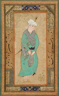 Perso Arabic Prints: Youth Dressed in Green, between 1600 and 1650. Creator: Unknown