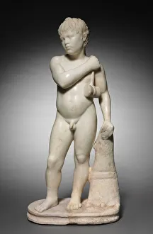 Youth with Jumping Weights, c. 40-70. Creator: Unknown