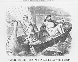 Lord Salisbury Collection: Youth on the Prow and Pleasure at the Helm!, 1886. Artist: Joseph Swain