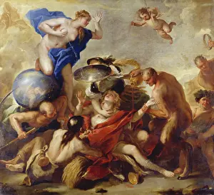 Youth Prints: Youth Tempted by the Vices, 1664. Creator: Luca Giordano