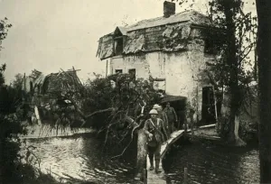 In the Ypres Salient: British troops leaving their billets..., First World War, 1917, (c1920) In the Ypres Salient: British troops leaving their billets..., First World War, 1917, (c1920)