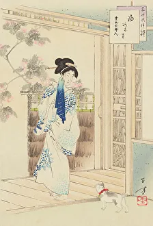 Te Papa Tongarewa Prints: Yuagari, Kansei koro fujin. (After the bath: Woman of the Kansei era)