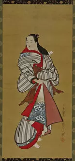Yujo standing, Edo period, 1615-1868. Creator: KaigetsudôAndo