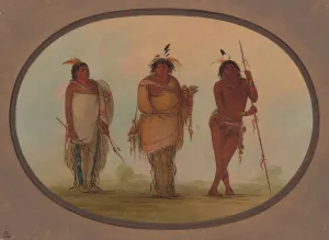 Witch Doctor Prints: Three Yumaya Indians, 1855 / 1869. Creator: George Catlin