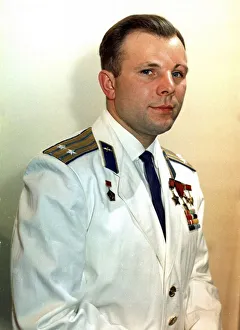 Spacecraft Prints: Yuri Gagarin, Russian cosmonaut, 1960s
