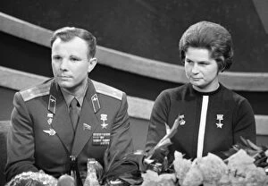 Archive Photos Collection: Yuri Gagarin and Valentina Tereshkova, Russian cosmonauts, 1963