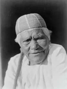 Yurok Prints: A Yurok widow, c1923. Creator: Edward Sheriff Curtis