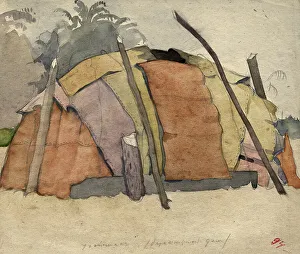 A G Vargin Prints: Yurt. Selkups, 1920. Creator: A. G. Vargin