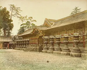 Albumen Print Hand Colored Prints: Yushioin Temple, 1865. Creator: Unknown