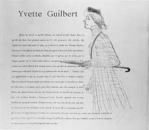 Henri De Toulouse Prints: Yvette Guilbert, 1894. 1894. Creator: Henri de Toulouse-Lautrec