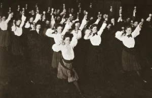 Fitness Prints: YWCA members exercising, 1910s