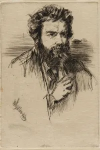 Critic Gallery: Z. Astruc, Editor of L Artiste, 1859. Creator: James Abbott McNeill Whistler