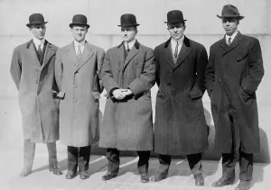 Z. Erhard, C. Hoff, G. Simmons, Bert Daniels, E. Bergen, 1913. Creator: Bain News Service