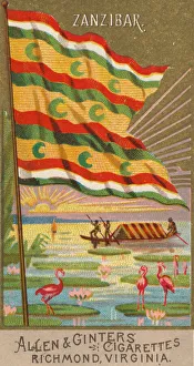 Zanzibar Tanzania Prints: Zanzibar, from Flags of All Nations, Series 2 (N10) for Allen &amp