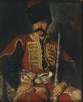 Beketshe Gallery: A Zaporozhian Cossack, 1884. Artist: Makovsky, Konstantin Yegorovich (1839-1915)