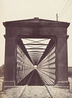 Railway Bridge Gallery: Zaragoza a Pamplona y Barcelona - Puente de Zuera, ca. 1867. Creator: Juan Laurent